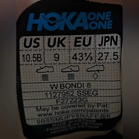 Hoka One One Bondi 8 Womens Size 10.5 Running Shoes Sneakers Shifting Sand Tan - Picture 12 of 13